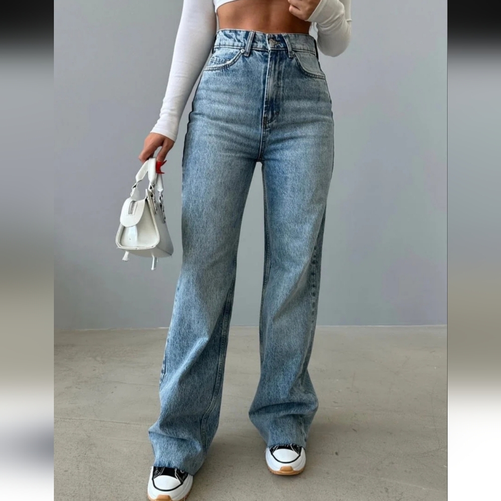 PIRAL Palazzo Blue Jeans Sz M